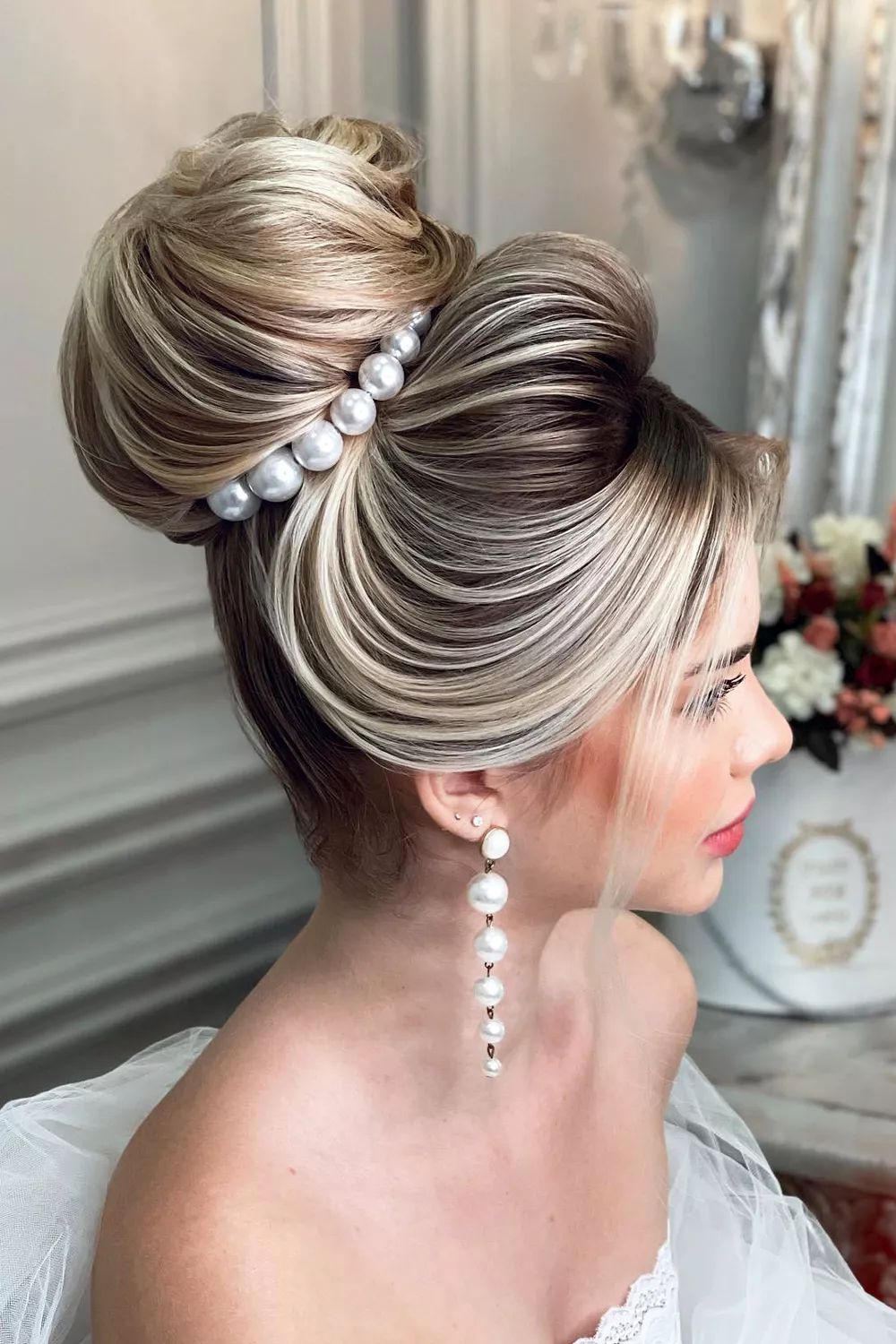 tiras de perlas para el cabello