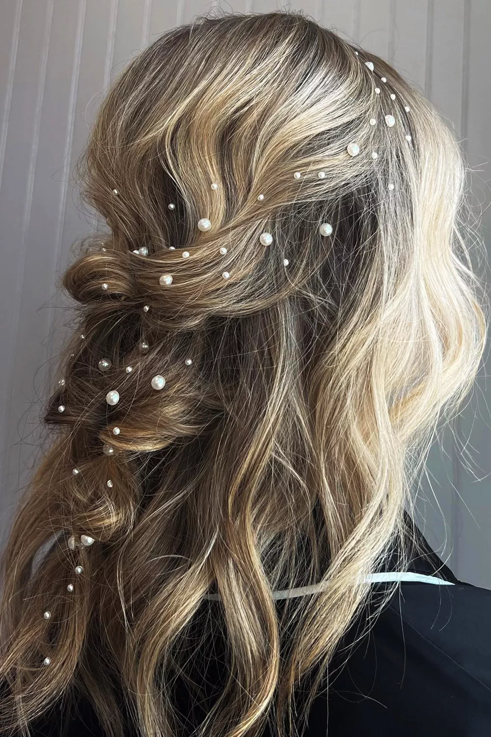 trenzas con perlas