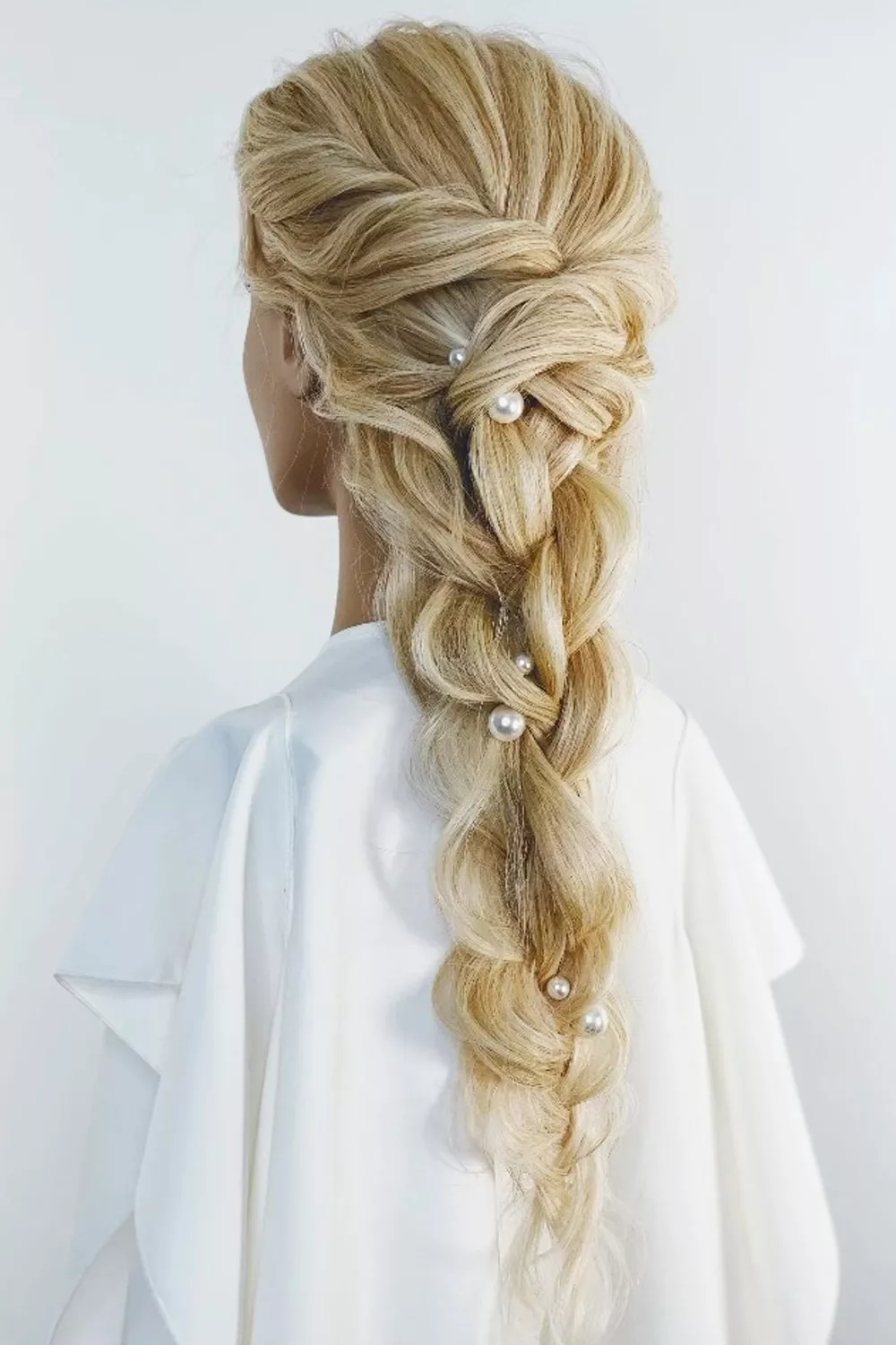 trenzas con perlas
