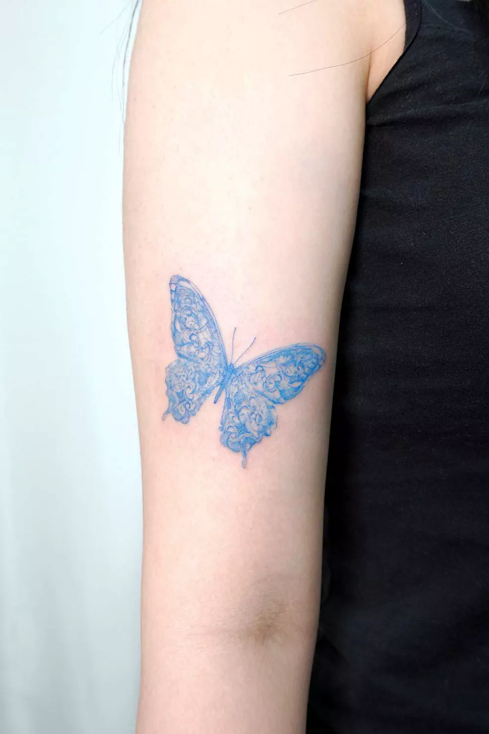 tatuajes mariposa azul