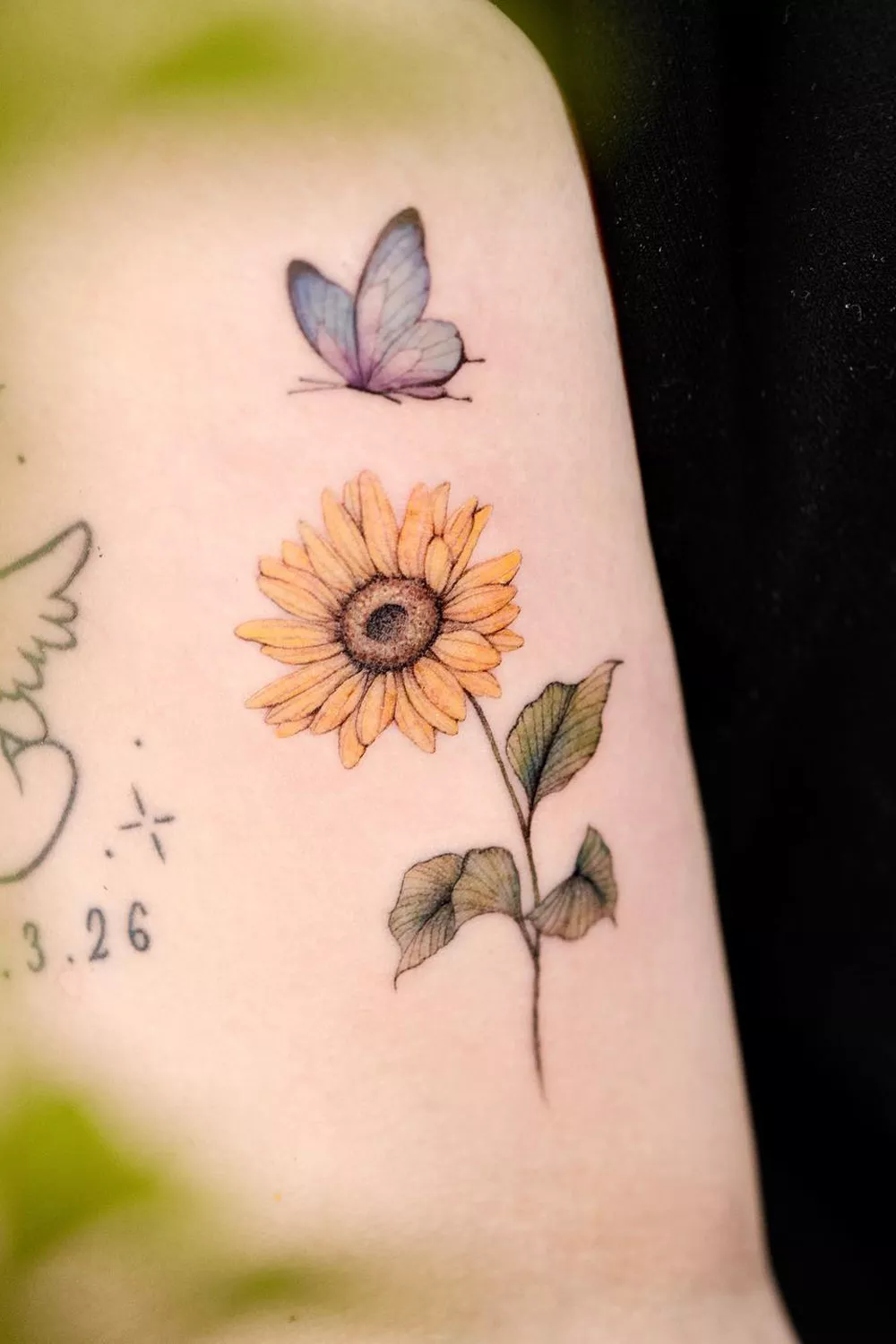 tatuajes de mariposas en la pierna 
