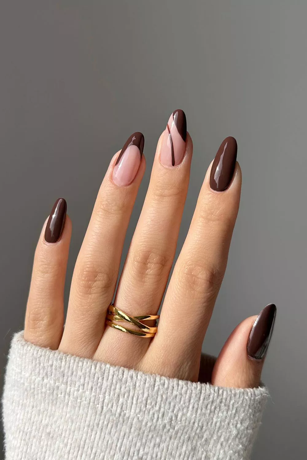 u&ntilde;as marron chocolate