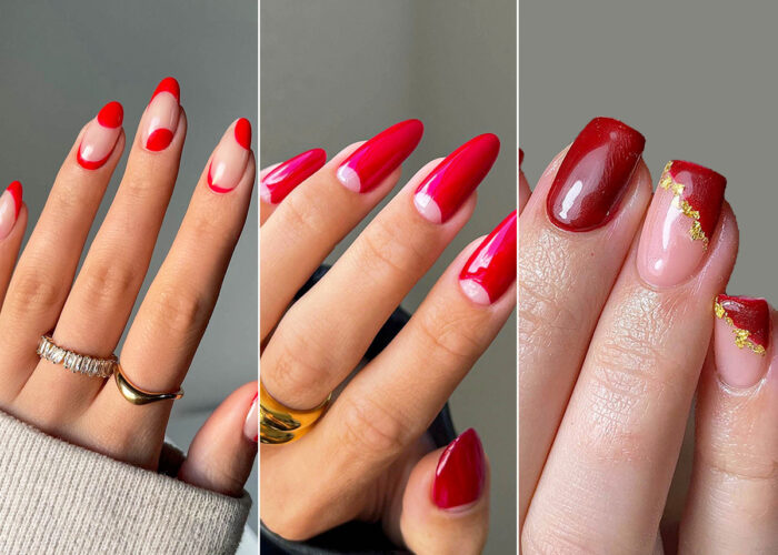 diseños de uñas rojas