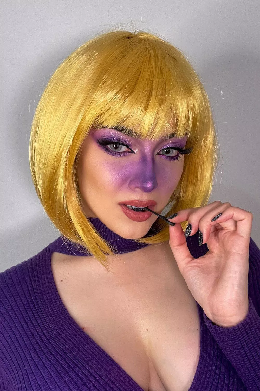 ideas de maquillaje para halloween de violet, charlie y la fabrica de chocolate