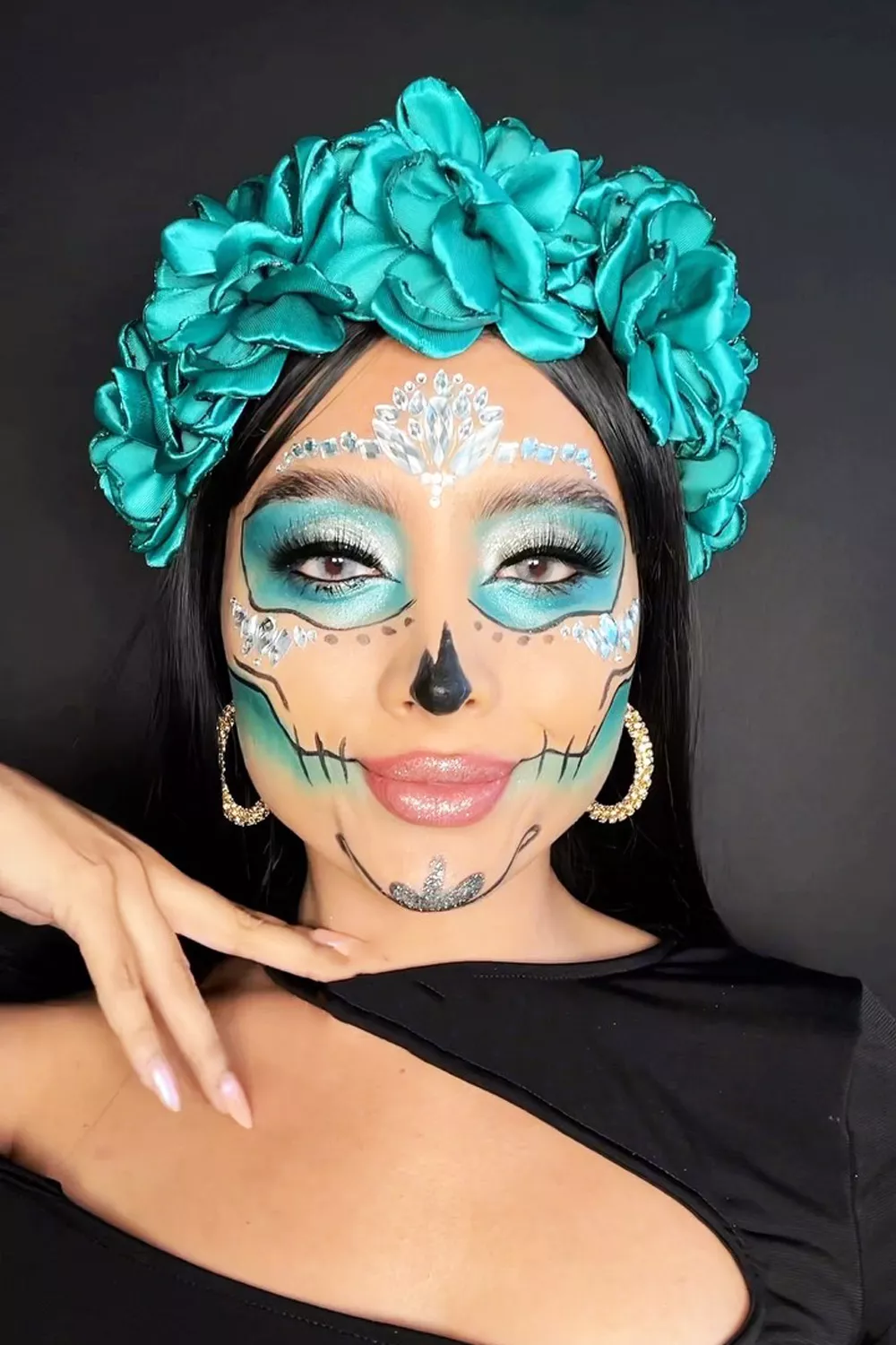 maquillaje de catrina facil y bonito