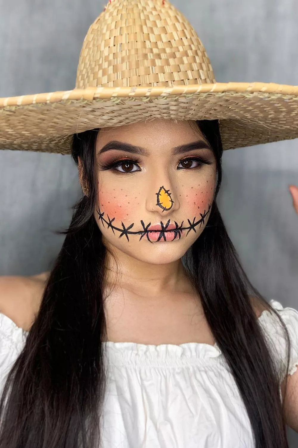 maquillaje de espantapajaros para mujer