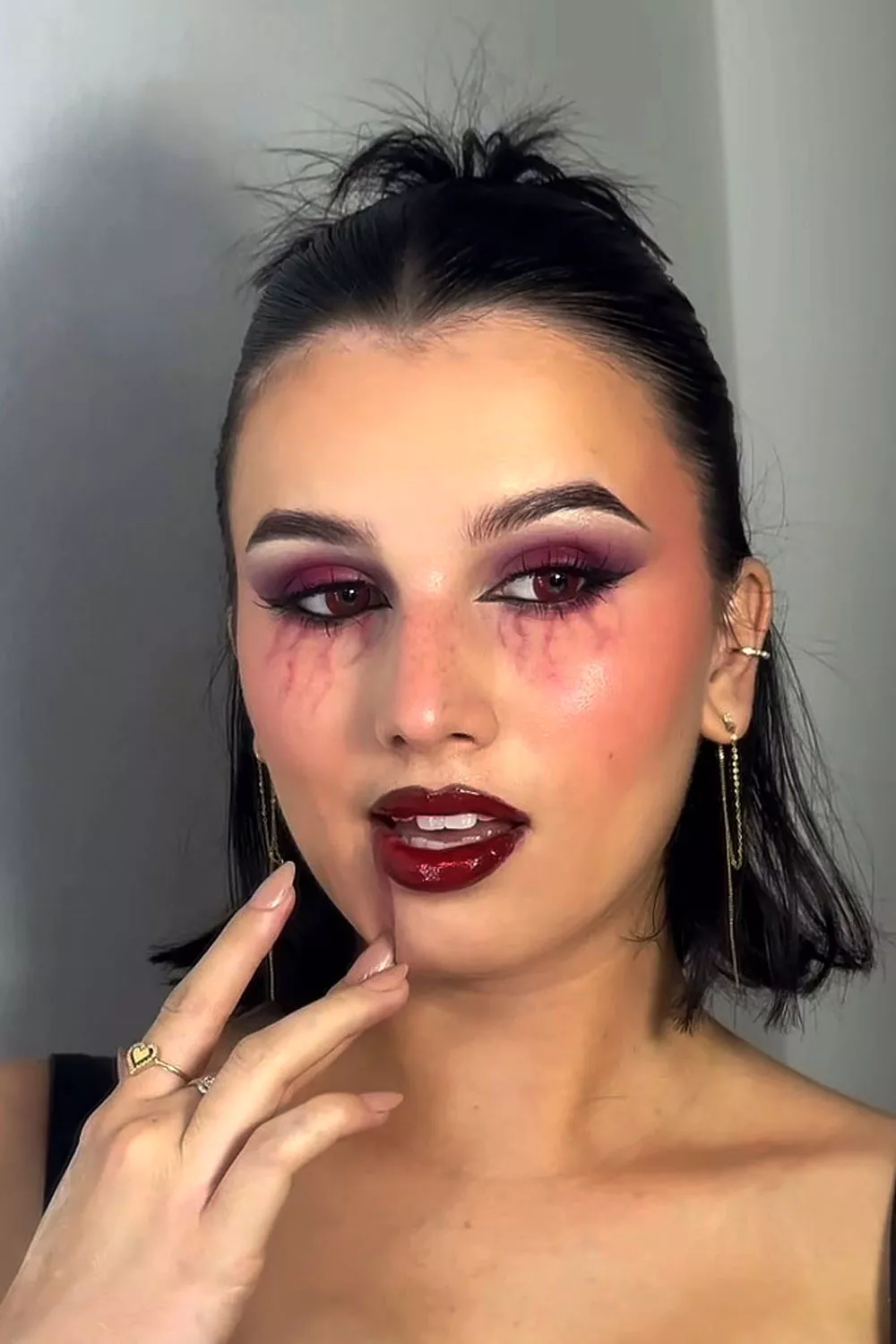 vampiro mujer idea de maquillaje de halloween de terror
