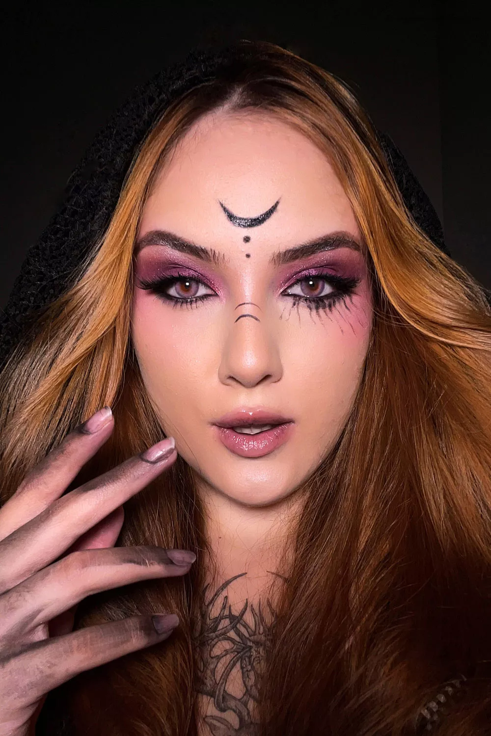 maquillaje de halloween para adolescentes de bruja negra