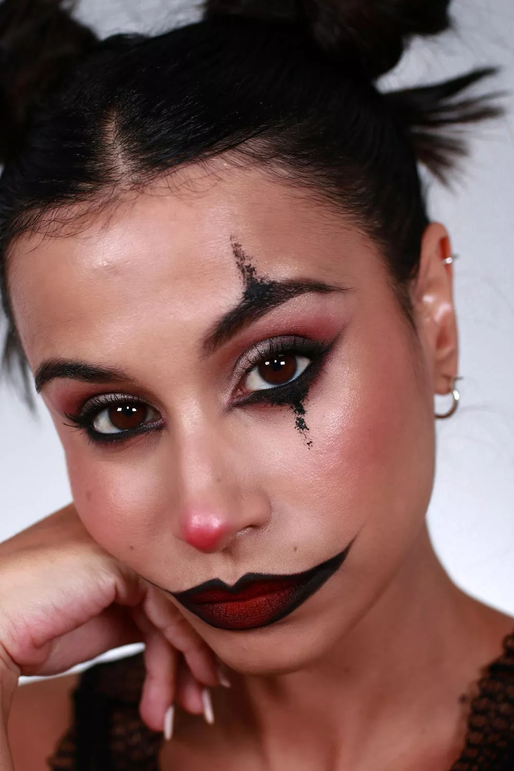 maquillaje de payaso halloween sencillo