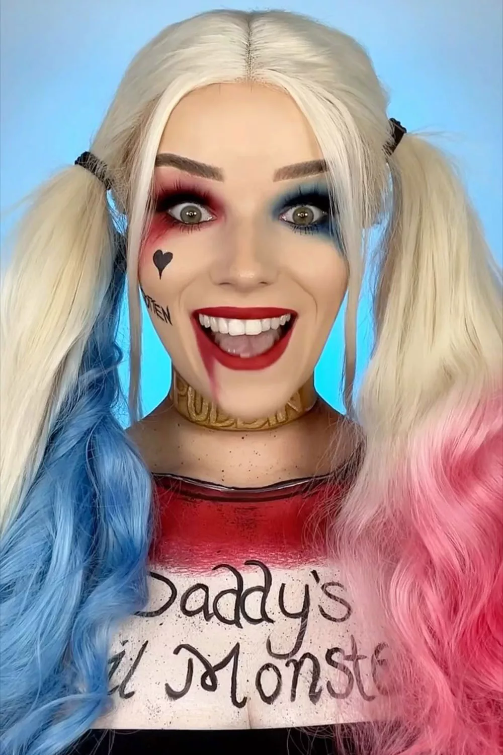 maquillaje harley quiin para halloween