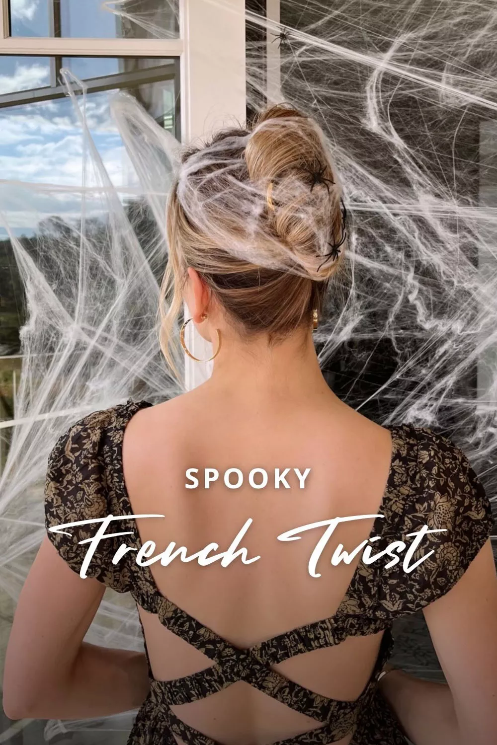 peinado de araña para halloween