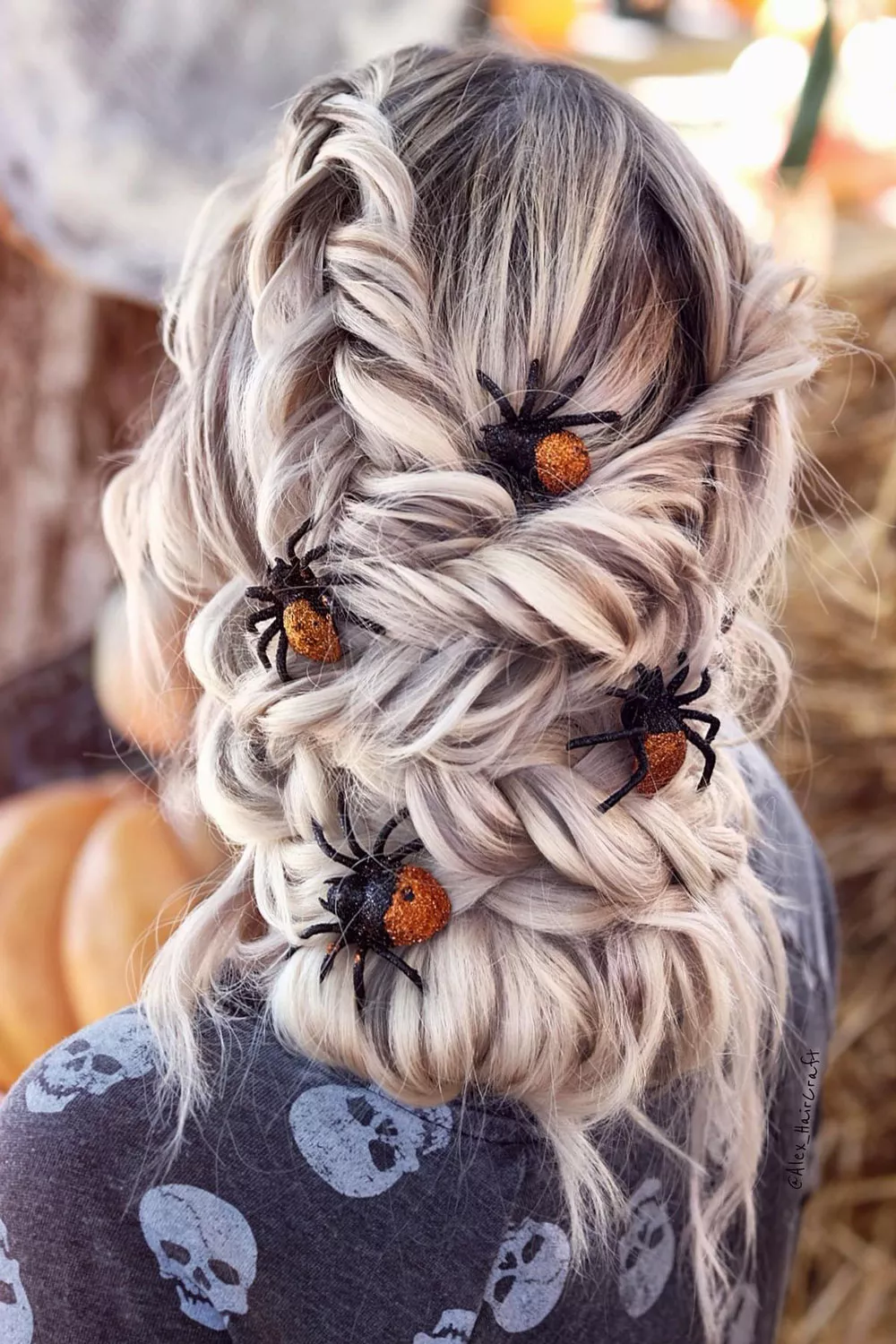 moño araña halloween