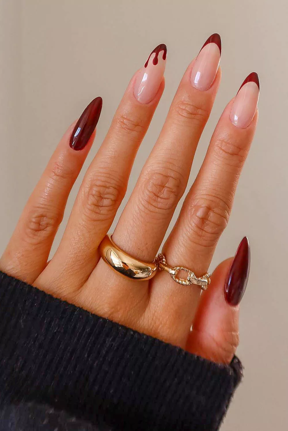 u&ntilde;as de halloween sencillas efecto sangre