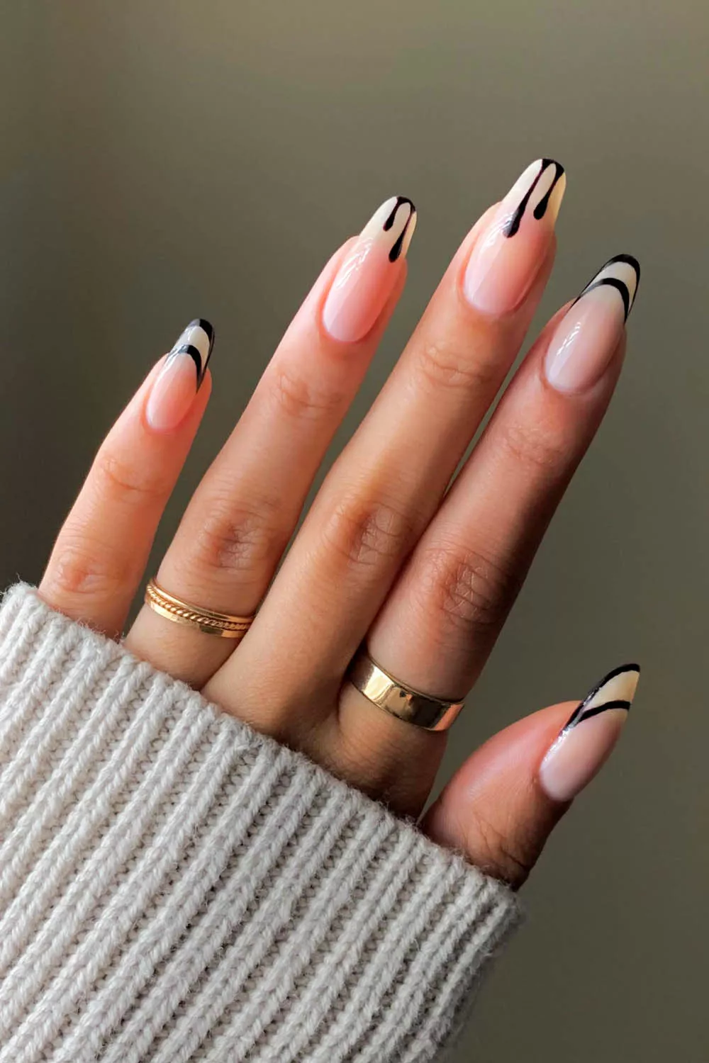 u&ntilde;as decoradas manos elegantes
