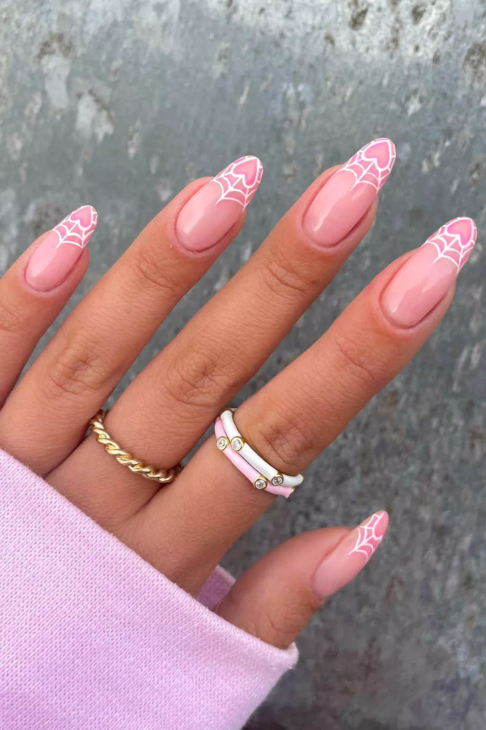 u&ntilde;as rosas decoradas para jalowin