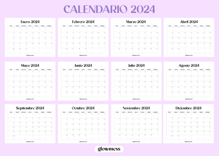 calendario 2024 para imprimir