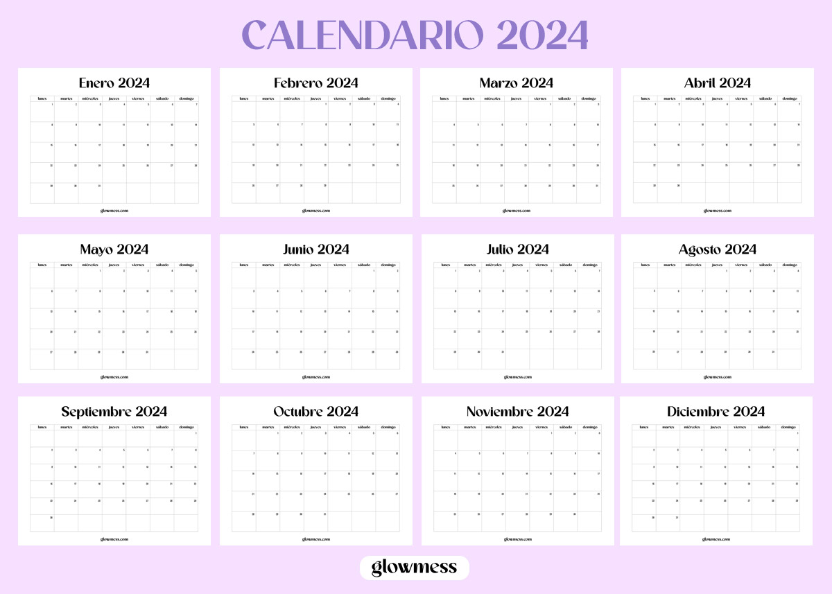 calendario 2024 para imprimir