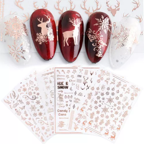 pegatinas manicura navidad