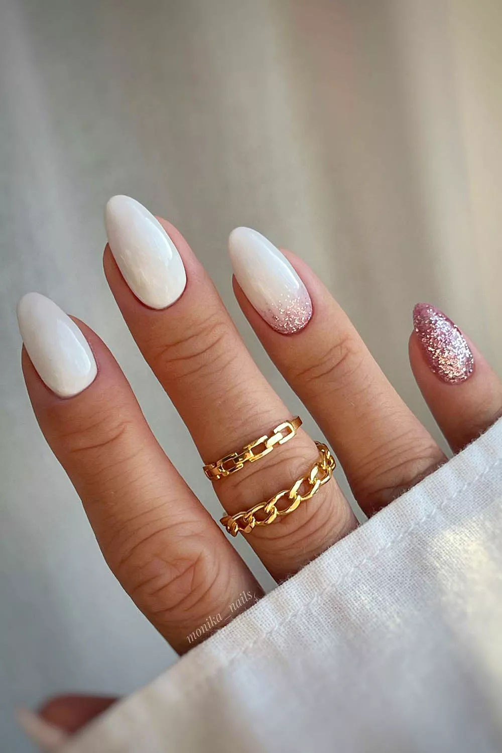 uñas blancas de navidad