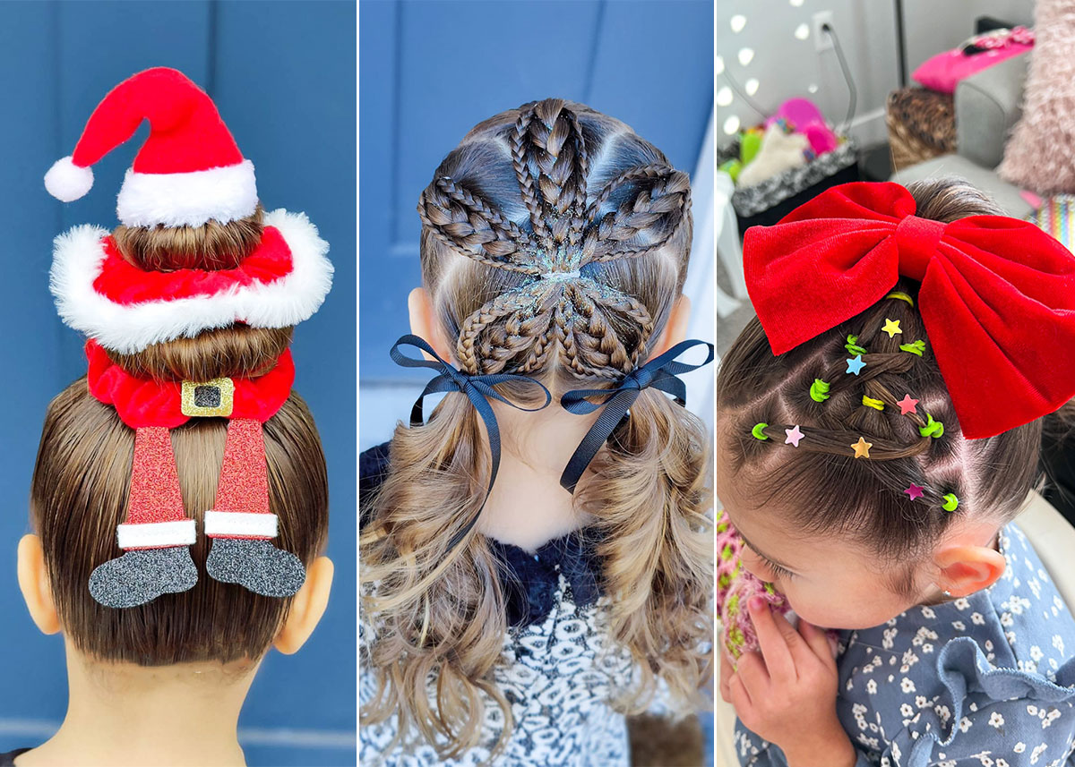 peinados navideños para niñas