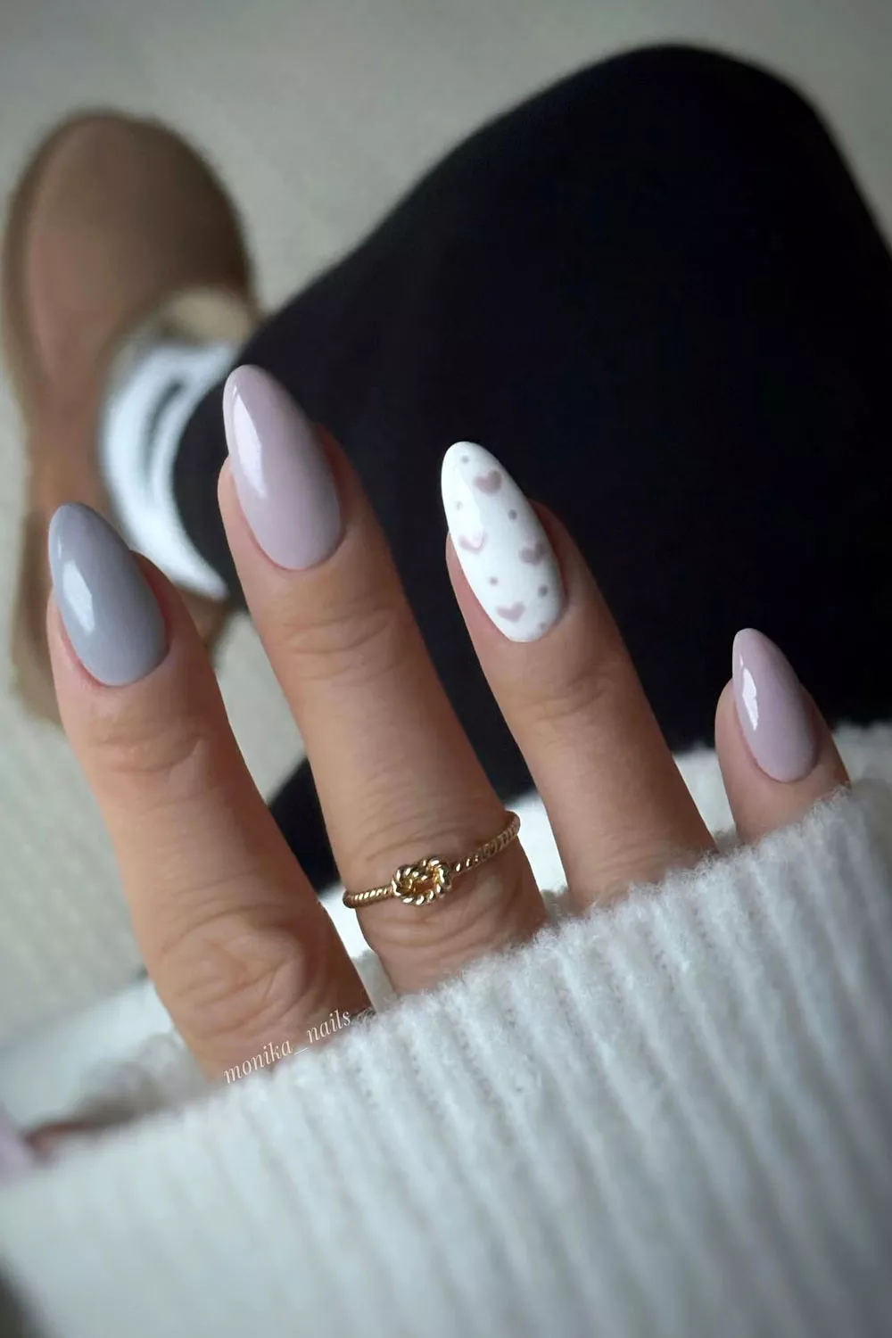 manicura san valentin 14 febrero con tonos nude