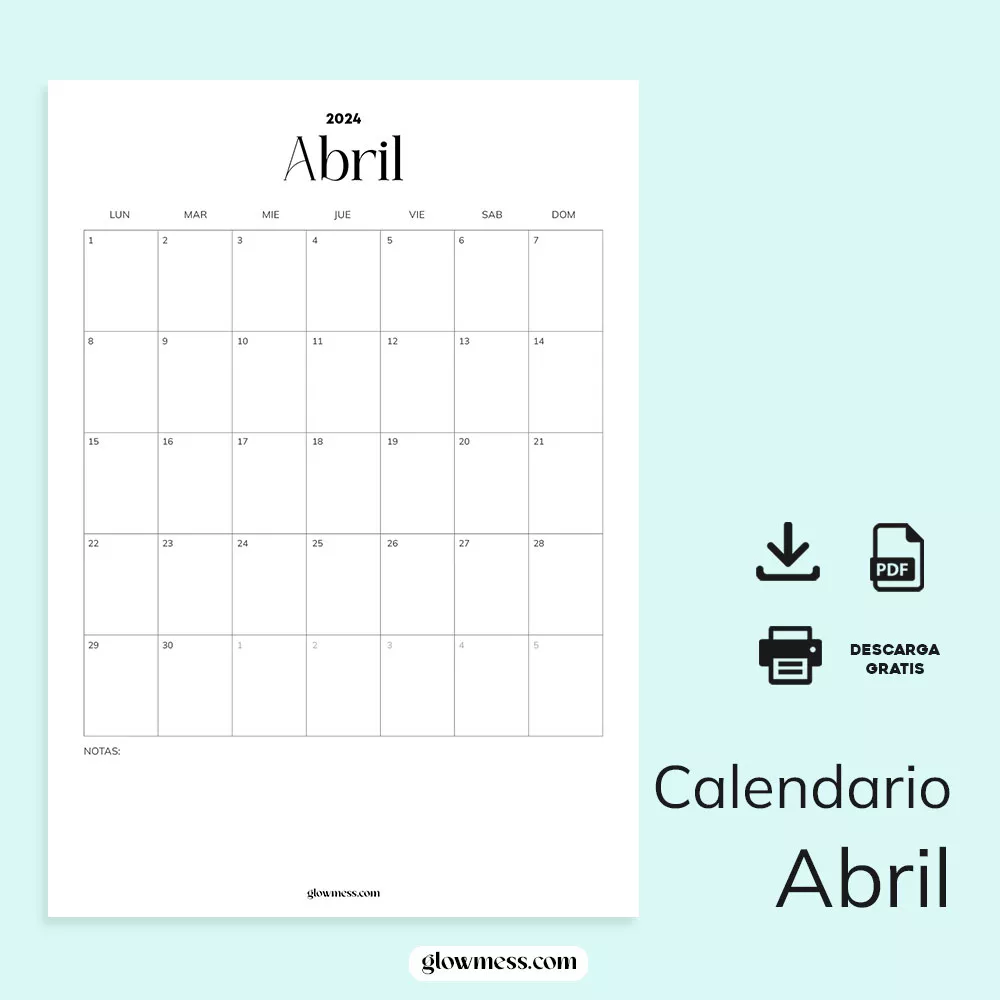 calendanrio abril vertical 2024 pdf gratis