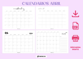 calendario abril para imprimir