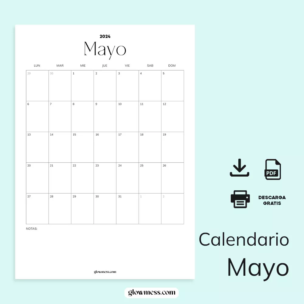 calendario mayo vertical 2024 pdf gratis