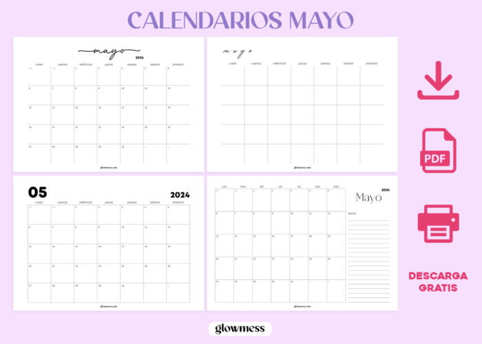 calendario mayo para imprimir