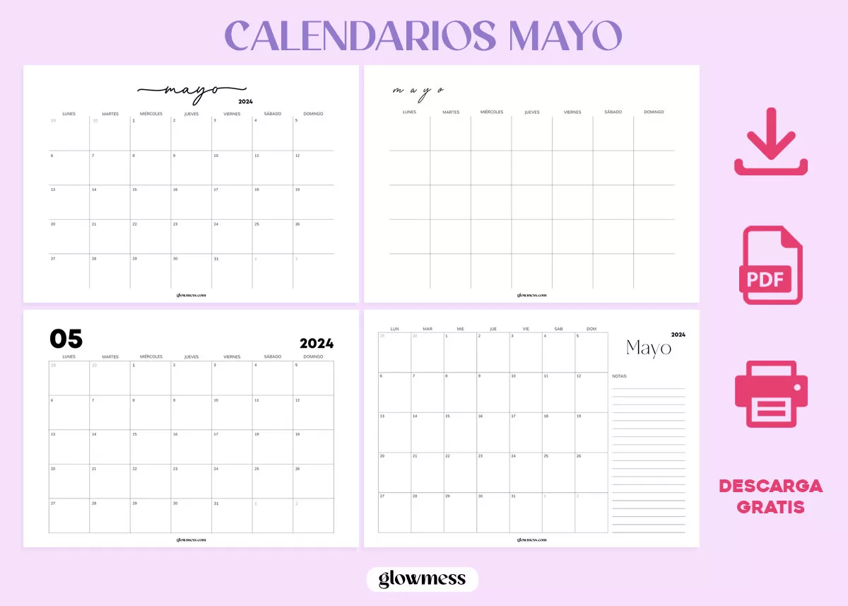 calendario mayo para imprimir