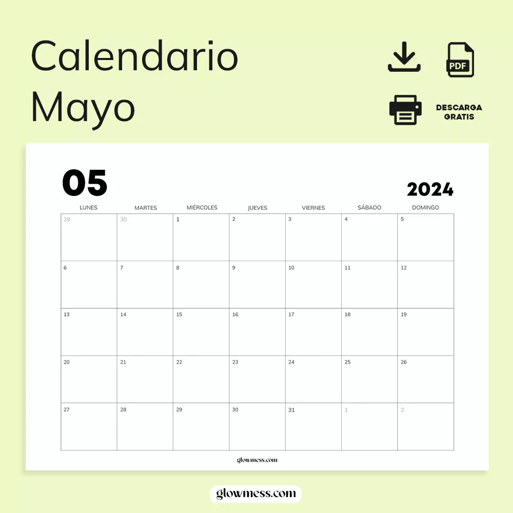 calendario mes de mayo 2024
