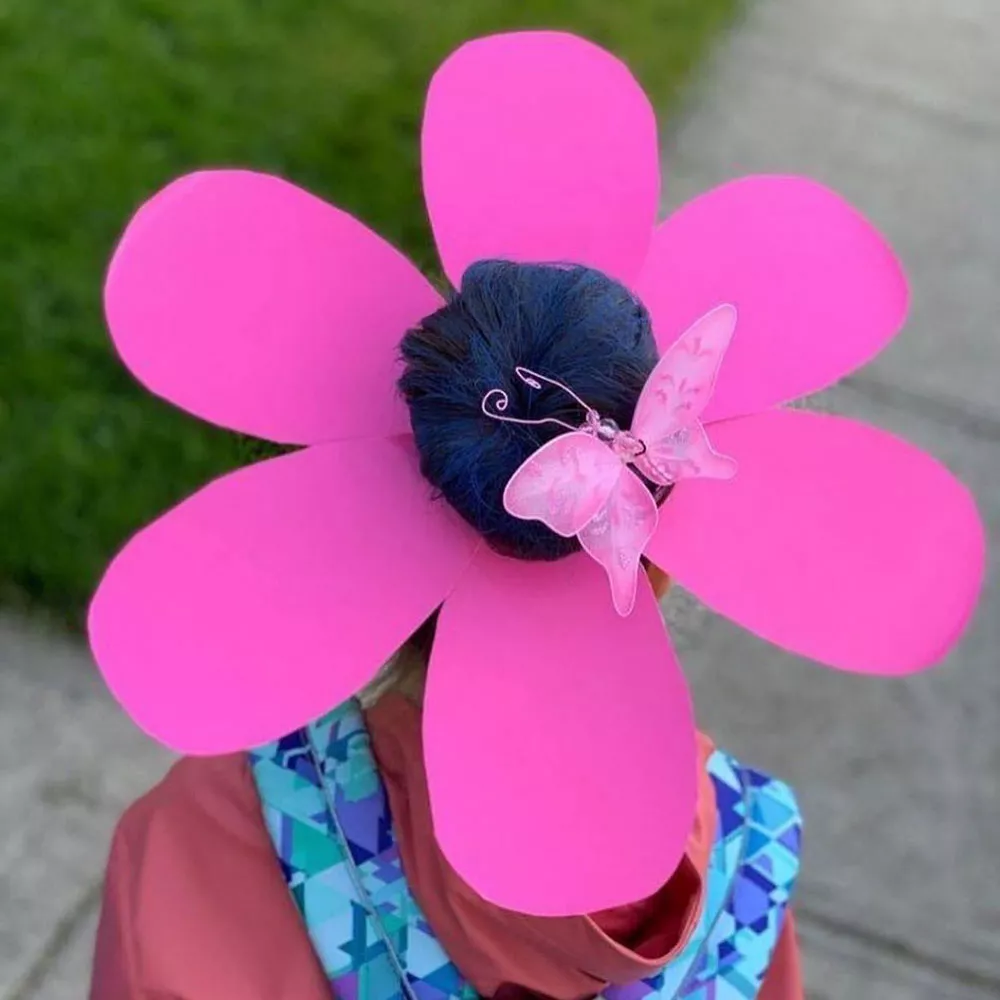 disfraz primavera niña flor y mariposa