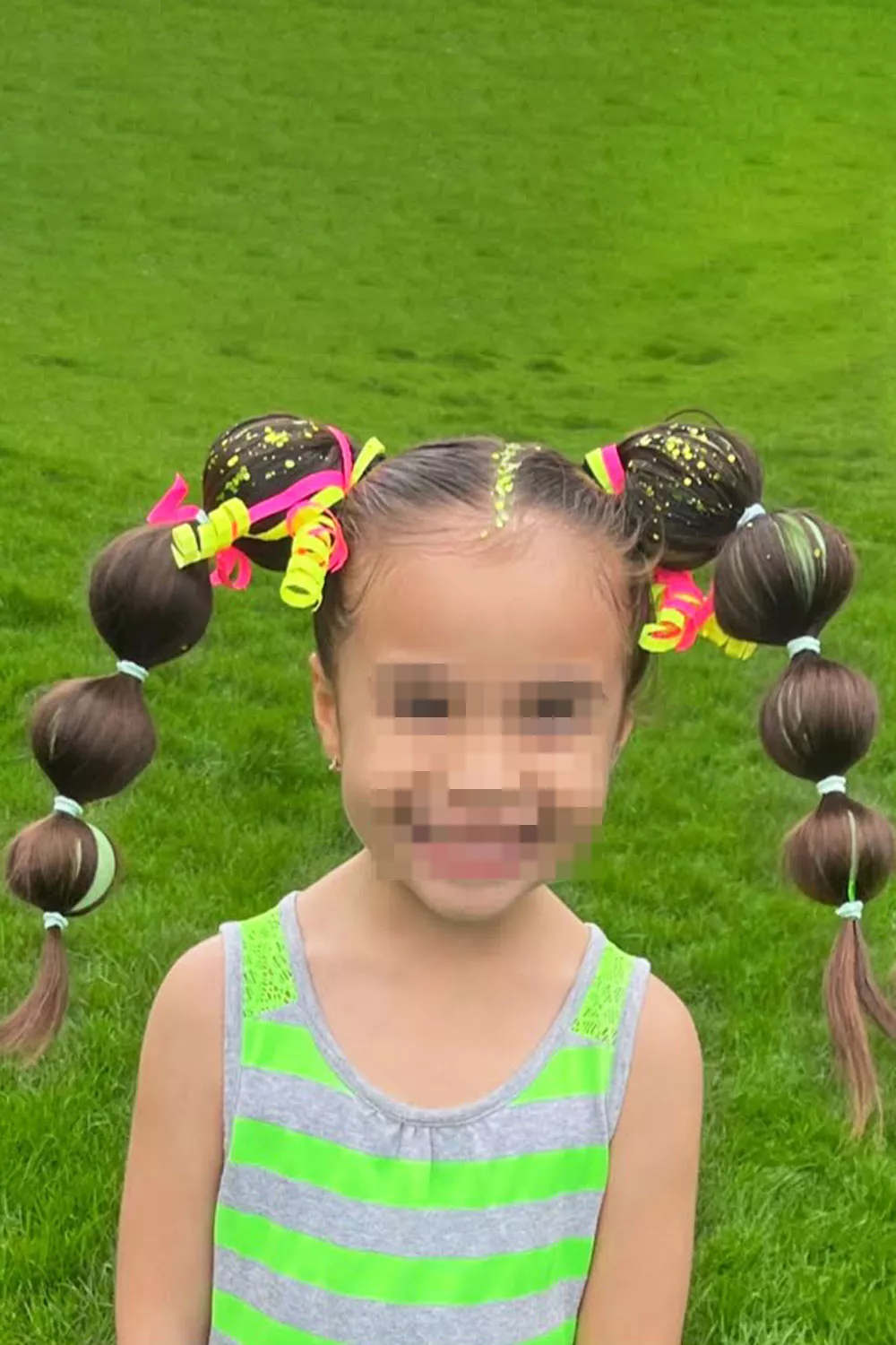 imagenes de peinados locos para niñas con cabello largo y globos