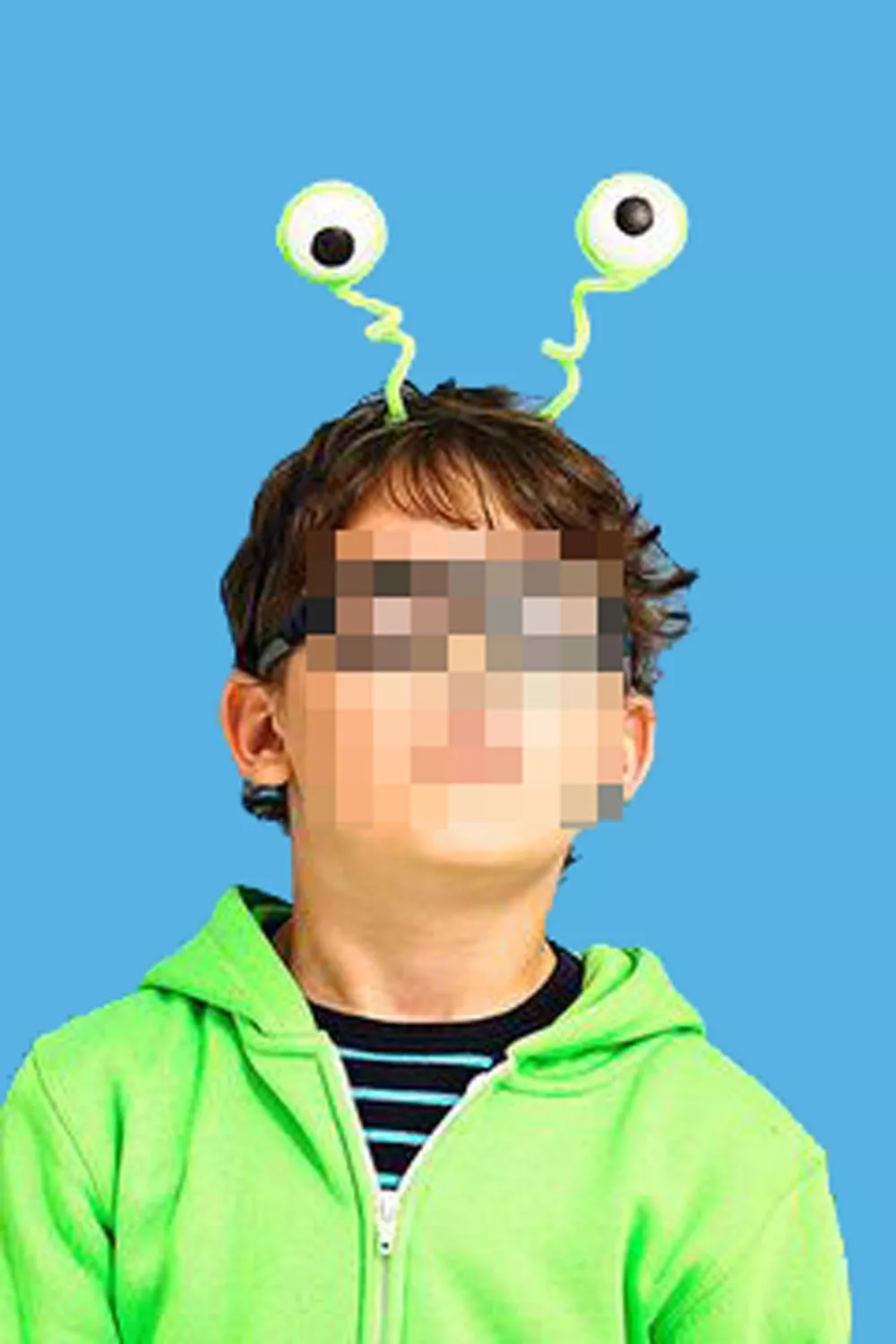 peinados locos para niños con limpiapipas y ojos carnaval