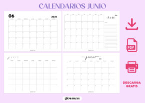 calendario junio para imprimir
