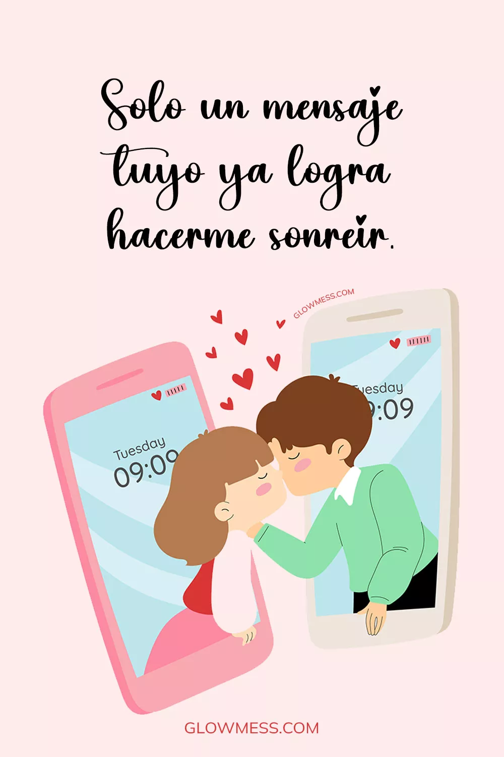 frases de novios enamorados solo un mensaje tuyo ya me hace sonreir