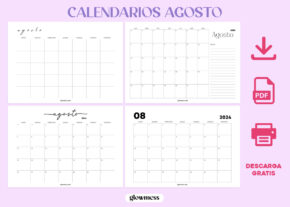 calendario agosto para imprimir