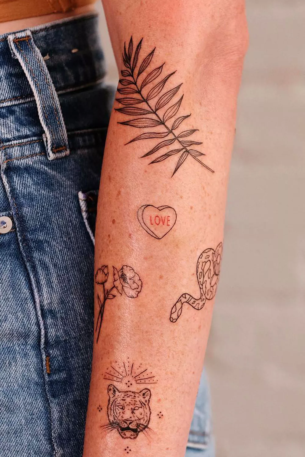 candy heart tattoo