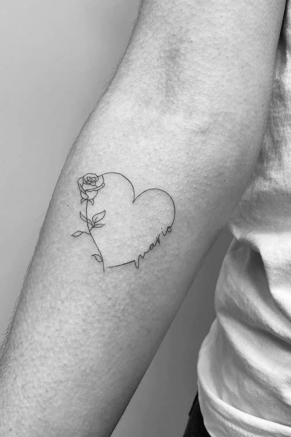tatuajes de corazones con nombres