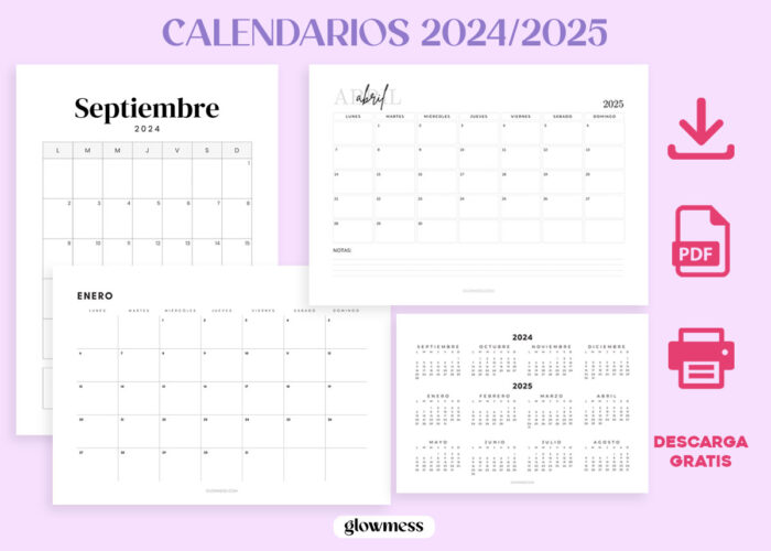 calendarios para imprimir 2024 2025