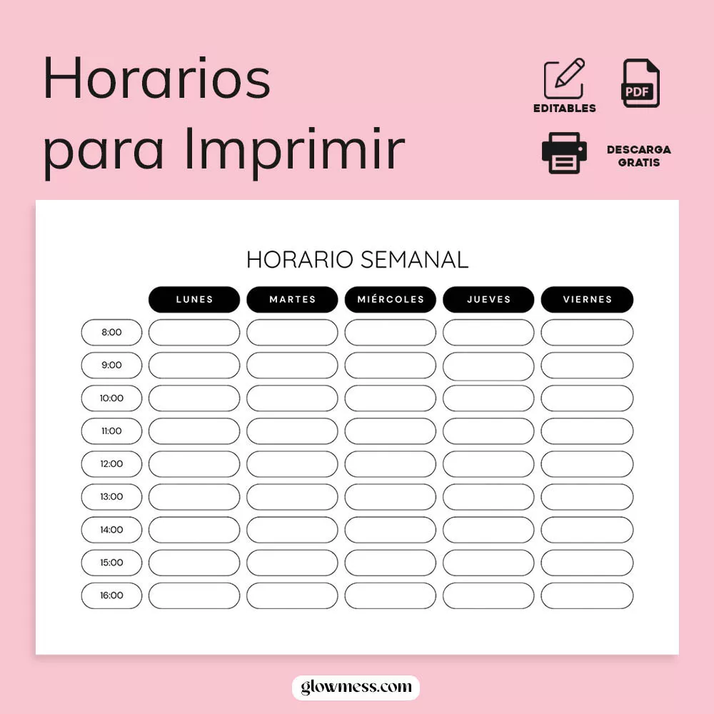 horarios aesthetic