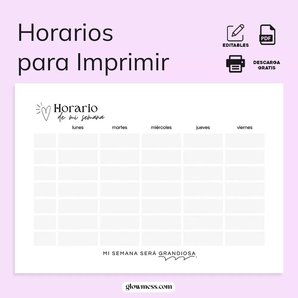 horarios bonitos