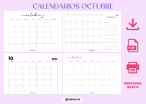 5 plantillas del calendario de octubre para imprimir