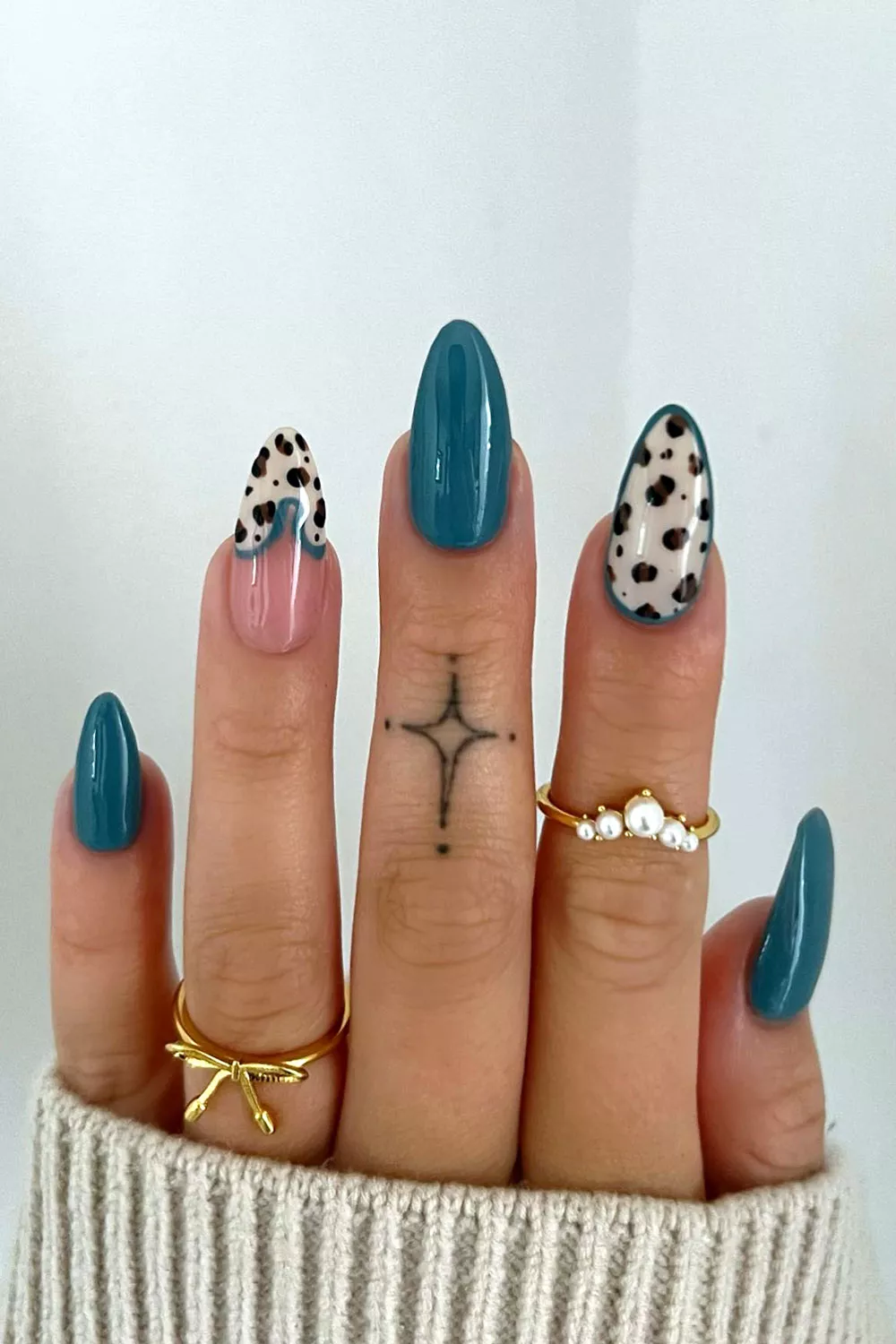 manicura azul