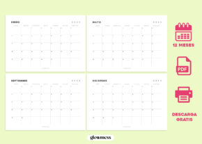 calendario minimalista para imprimir 2025