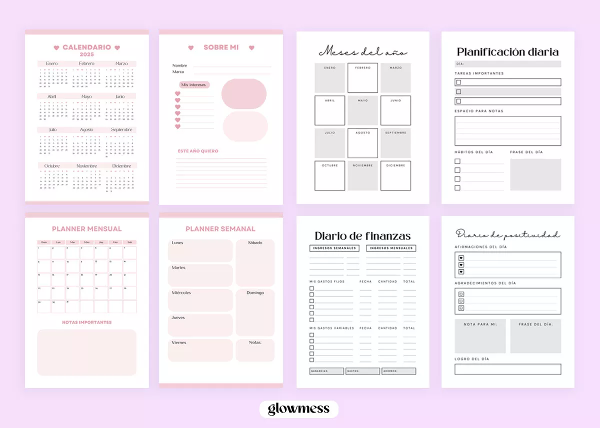 plantillas de agendas para imprimir editables y descargables en pdf