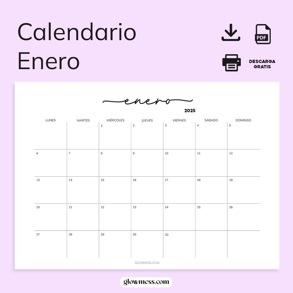 Calendario Enero Para Imprimir Plantillas Bonitas Y Tiles