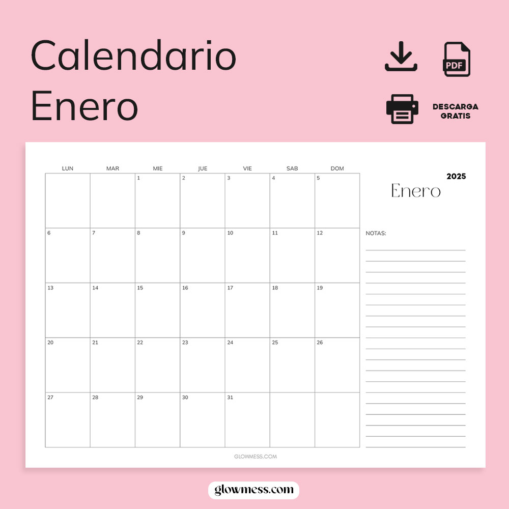 Calendario Enero Para Imprimir Plantillas Bonitas Y Tiles