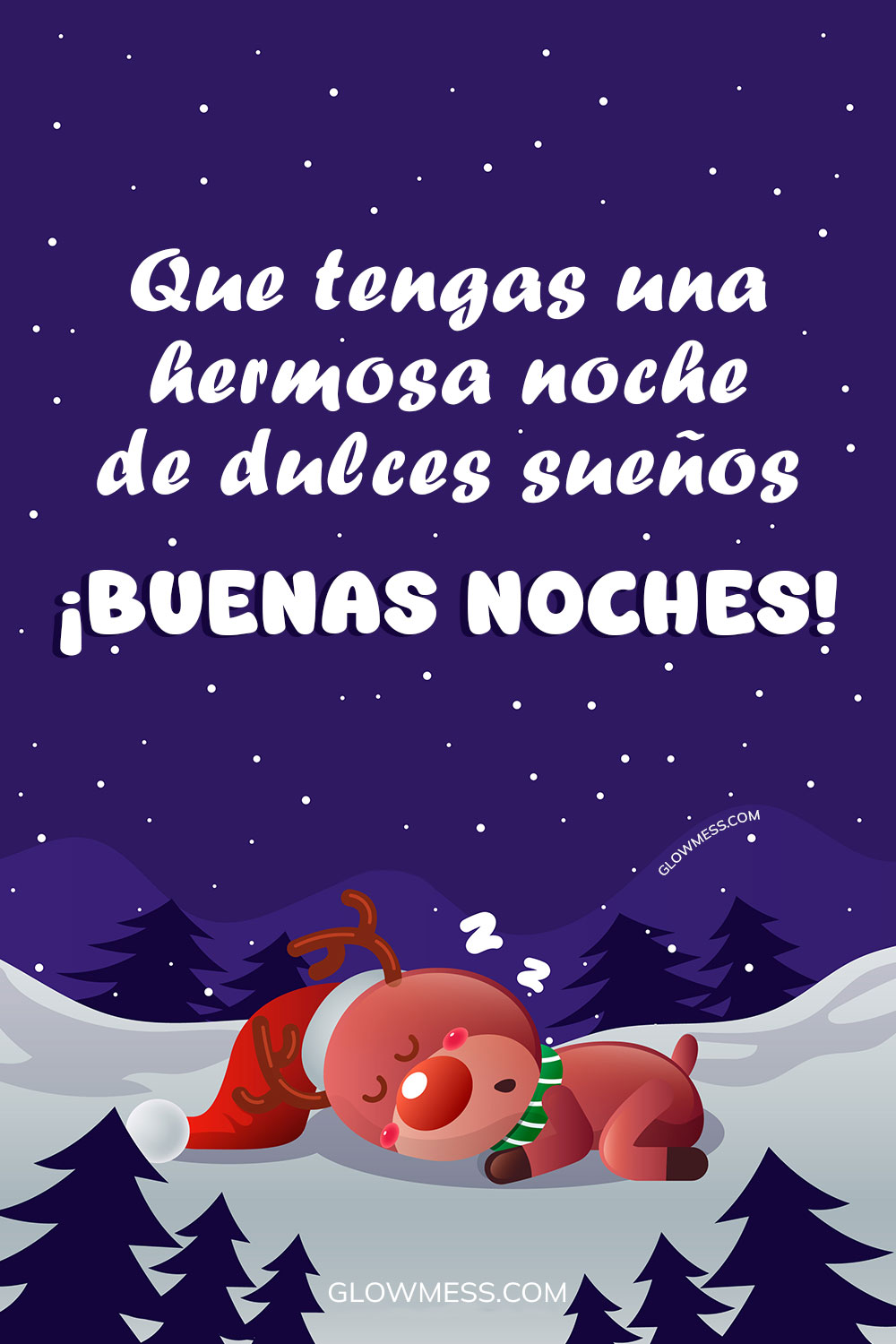 que tengas una hermosa noche de dulces sueños, feliz noche navideña y feliz navidad