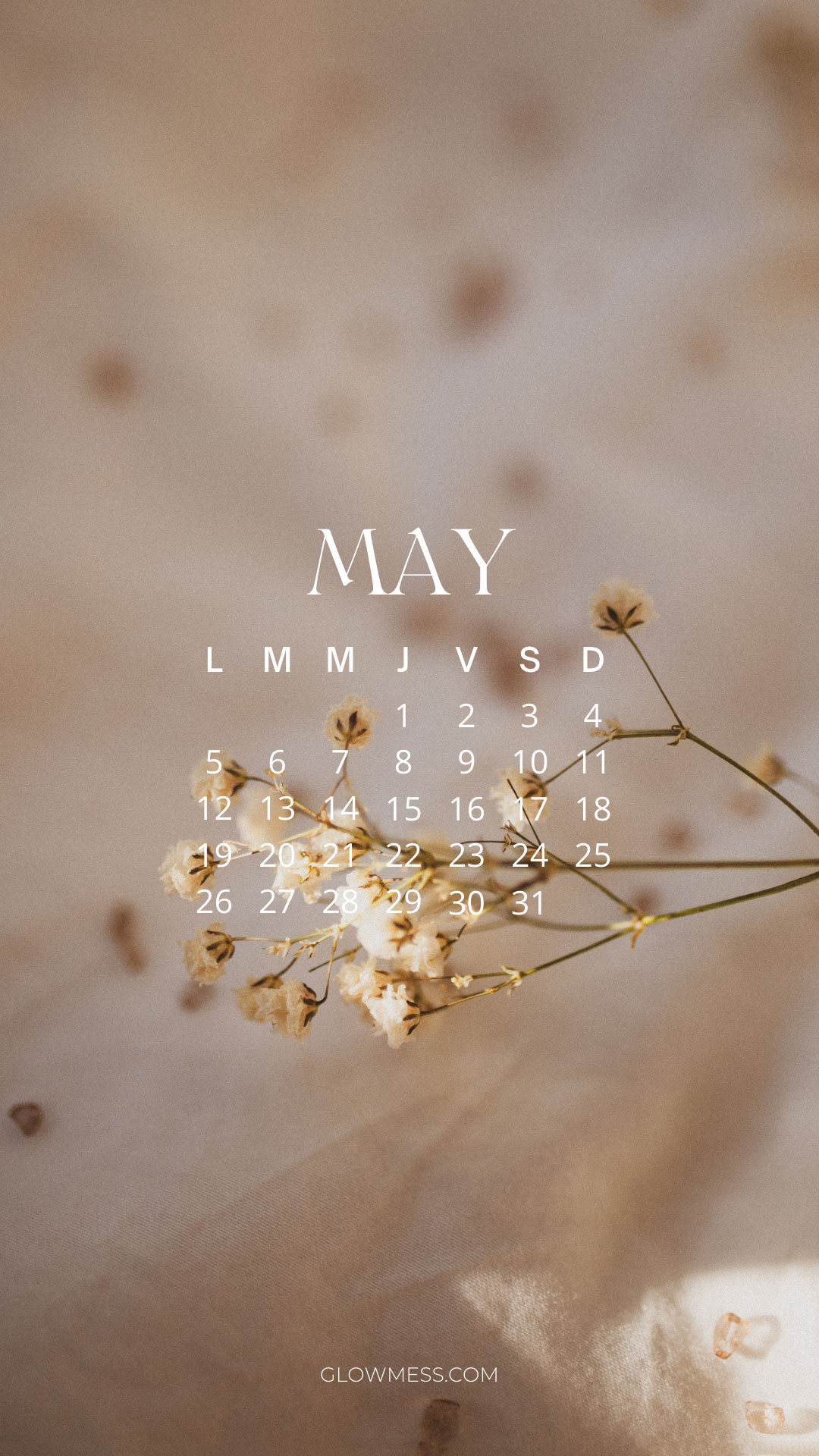 fondos de pantalla bonitos con calendario mes de mayo